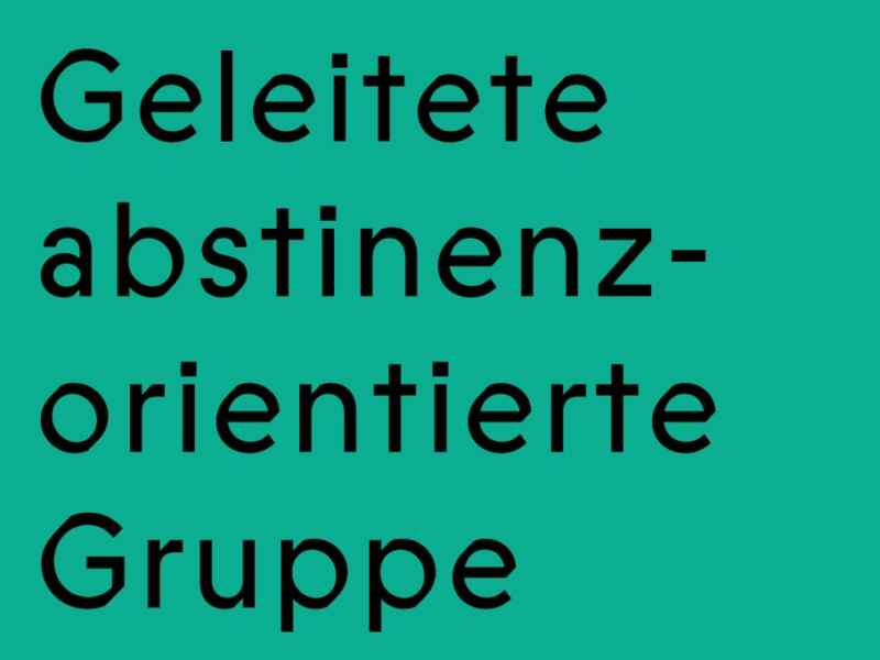 Neu: Geleitete abstinenzorientierte Gruppe