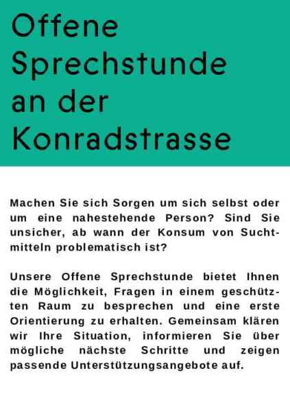 Offene Sprechstunde an der Konradstrasse